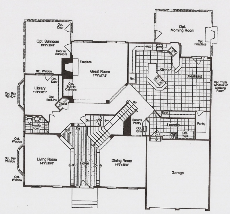 The Rutherford first floor plans