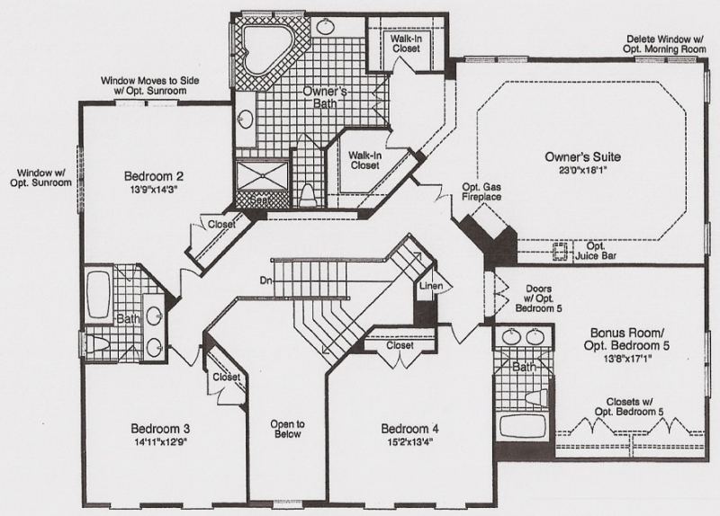 The Rutherford second floor plans