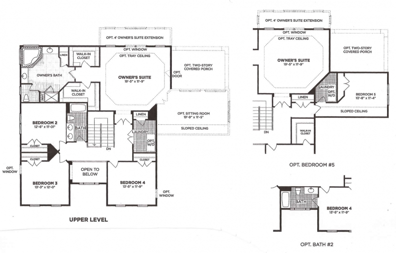 JMB HOMES-The Pine Ridge second floor plans