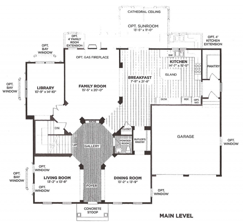 The Sterling by JMB HOMES first floor plans