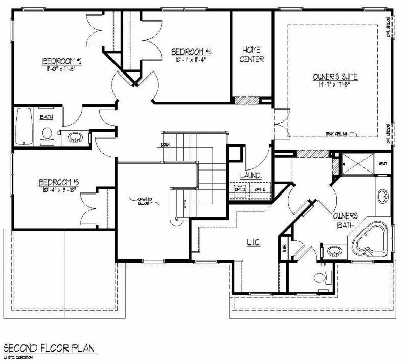 The Windham by JMB HOMES second floor plans