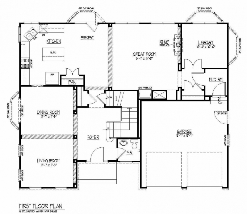 The Windham by JMB HOMES first floor plans