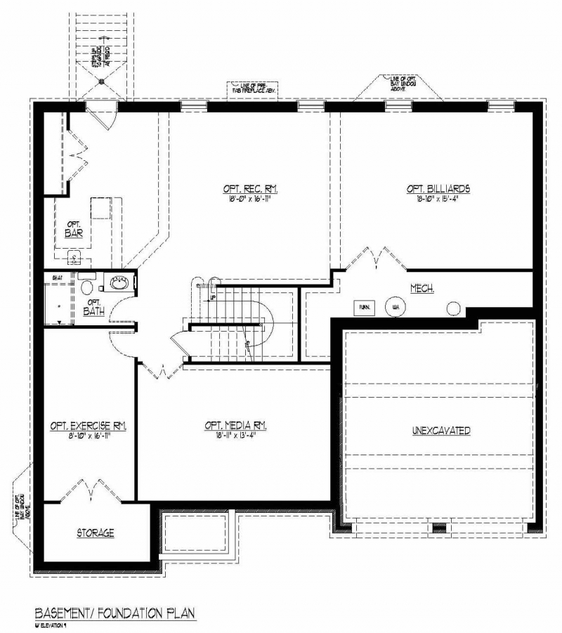 The Pelham by JMB HOMES basement floor plans