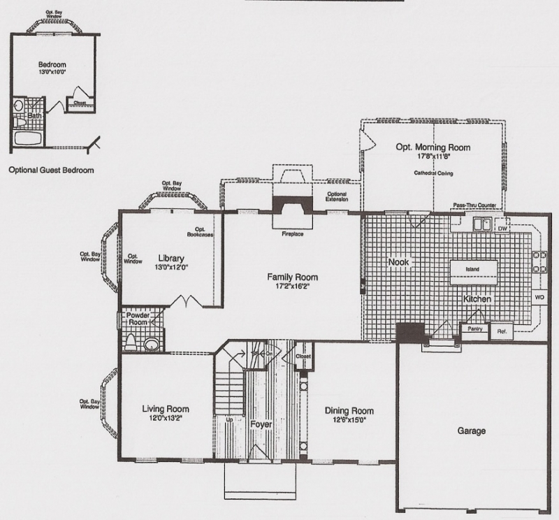 The Marston (2883 Sq.Ft.) first floor plans